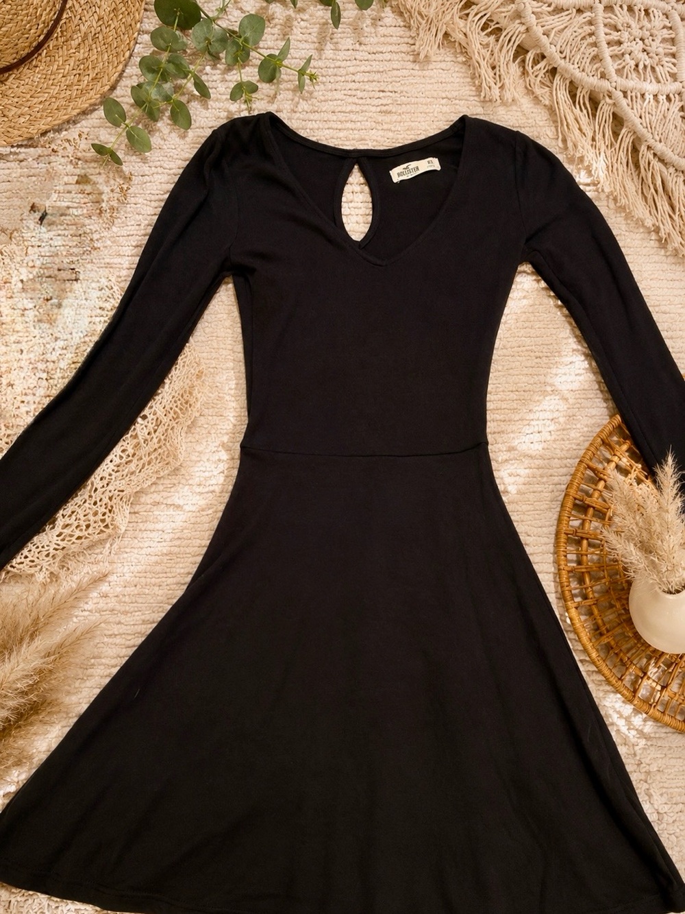 Hollister Black Long Sleeve Dress